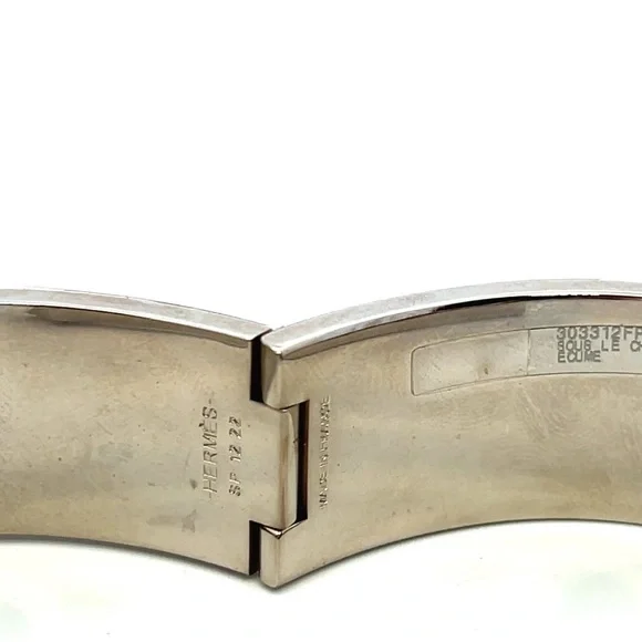 Hermes Wide Clic H Blue Enamel RGH Sous Le Charme Bangle Bracelet Birkin - Picture 9 of 10